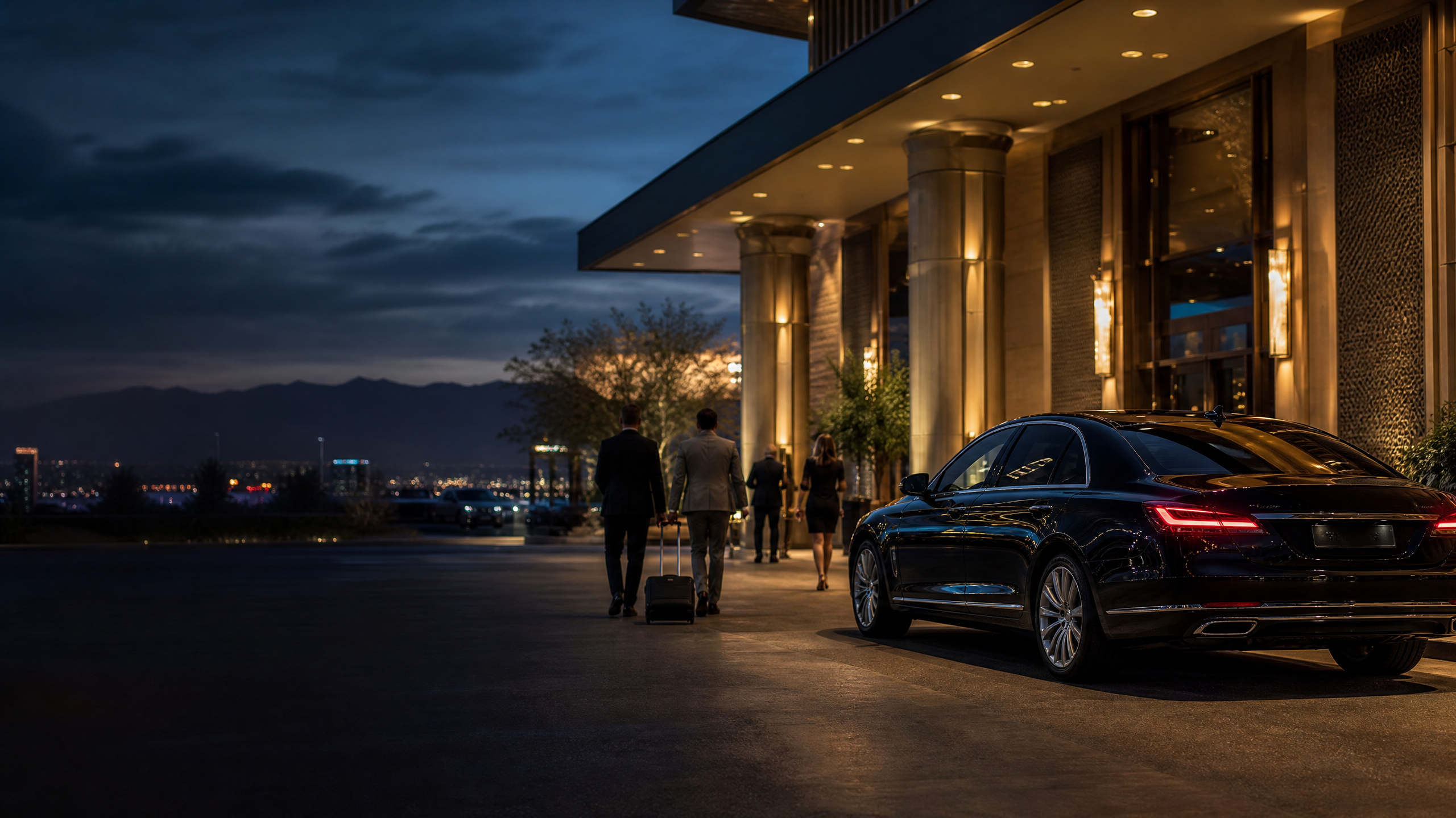 Luxury chauffeur arrival at a conference hotel - illustrative image for AmyExpress sponsorship news
